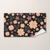 Funky Floral Retro Pattern Bath Towel Set Bad Handdoek (Handdoek)