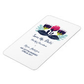 Funky Floral Save the Date Flexi Magnet Magneet (Linkerzijde)