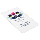 Funky Floral Save the Date Flexi Magnet Magneet (Rechterzijde)