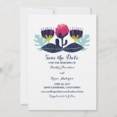 Funky Floral Save the Date Invite (Voorkant)