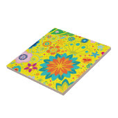 Funky Floral Tegeltje (Zijkant)