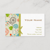 Funky Floral Visitekaartje (Achterkant)