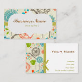 Funky Floral Visitekaartje (Voorkant / Achterkant)