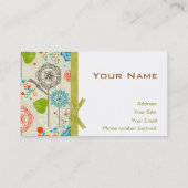 Funky Floral Visitekaartje (Achterkant)