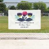 Funky Floral Wedding Banner (Insitu)