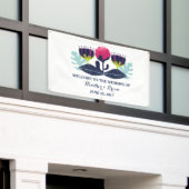Funky Floral Wedding Banner (Buitenkant Gebouw)