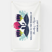 Funky Floral Wedding Banner (Verticaal)