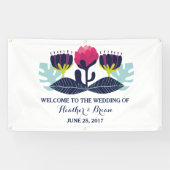 Funky Floral Wedding Banner (Horizontaal)