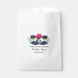 Funky Floral Wedding Favor Bags Bedankzakje
