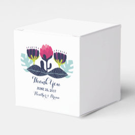 Funky Floral Wedding Favor Boxes Bedankdoosjes