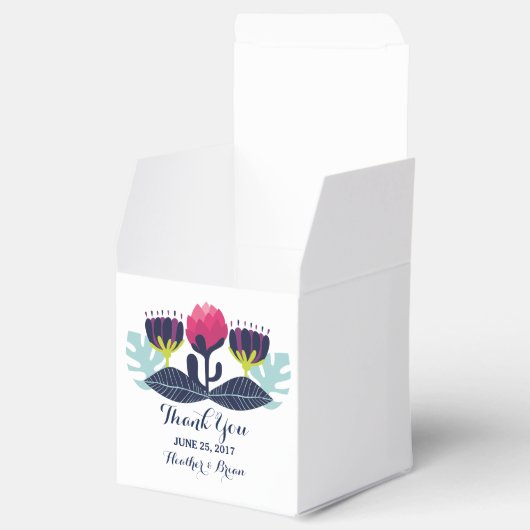Funky Floral Wedding Favor Boxes Bedankdoosjes (Geopend)