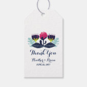 Funky Floral Wedding Gift Labels Cadeaulabel (Voorkant)
