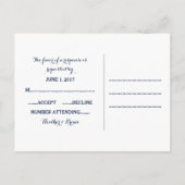 Funky Floral Wedding RSVP Briefkaart (Achterkant)