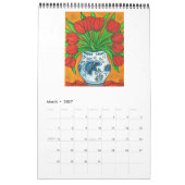 Funky Florals kalender met één pagina (Mar 2027)