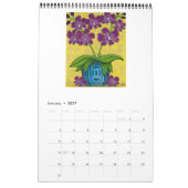 Funky Florals kalender met één pagina (Jan 2027)