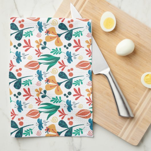 Funky Florals Theedoek (Quarter Fold)