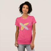 Funky Flower Abstract Kunst om te Draag T-shirt (Voorkant volledig)
