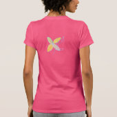 Funky Flower Abstract Kunst om te Draag T-shirt (Achterkant)
