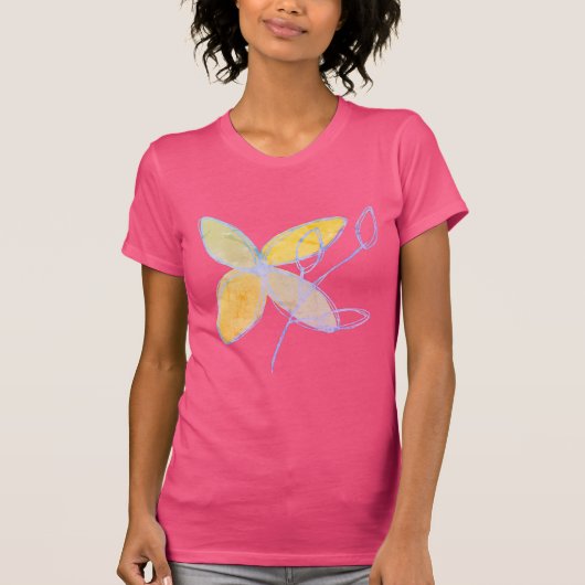 Funky Flower Abstract Kunst om te Draag T-shirt (Voorkant)