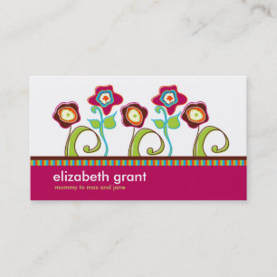 Funky Flower Business Calling cards Contactkaartje