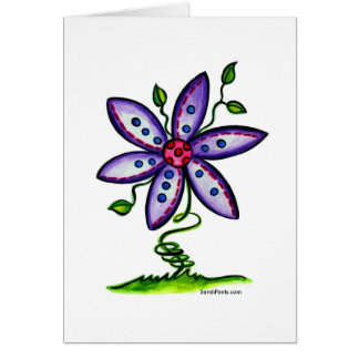 Funky Flower Card ~ Blank Inside