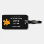 Funky Flower gepersonaliseerd Bagagelabel (Achterkant horizontaal)