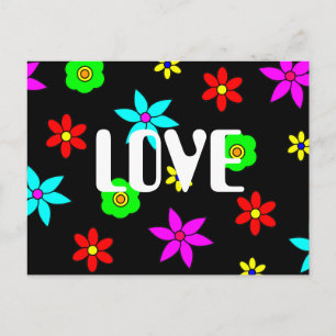 Funky Flower Love Explosion Briefkaart