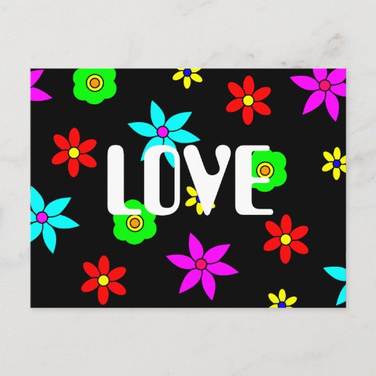 Funky Flower Love Explosion Briefkaart (Voorkant)