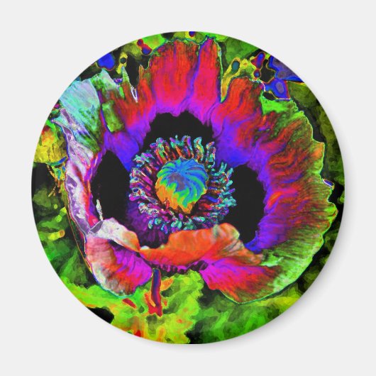 Funky Flower Magneet (Voorkant)