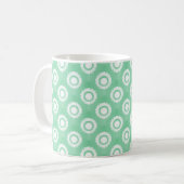 Funky Flower Mok, Seafoam Green Koffiemok (Voorkant links)