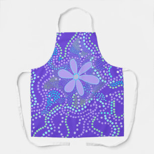 Funky Flower Paars Apron Schort