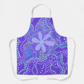 Funky Flower Paars Schort (Voorkant)