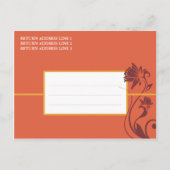 Funky Flower Photo Save the Date Briefkaart (Achterkant)