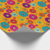 Funky Flower Power Cadeaupapier (Hoek)