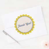 Funky Flower Ronde Sticker (Envelop)