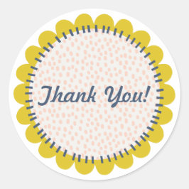 Funky Flower Ronde Sticker