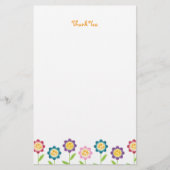 Funky Flower Row Hartelijk dank Briefpapier (Voorkant)