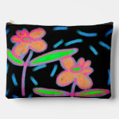 Funky Flowers Abstract Art Zippered Pouch Etui (Voorkant)