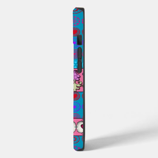 Funky Flowers and Hearts Case-Mate iPhone Case (Achterkant / Links)