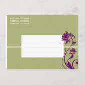 Funky Flowers Foto Opslaan van de datum Briefkaart (Achterkant)