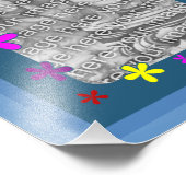 Funky Flowers Lijst Uw Foto Template Foto Afdruk (Hoek)