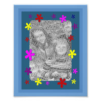 Funky Flowers Lijst Uw Foto Template