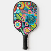 Funky Flowers Pickleball Paddle (Achterkant)
