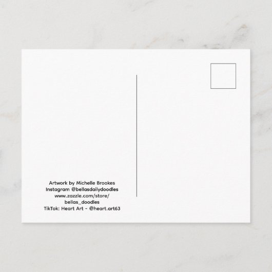 Funky Flowers Postcard Briefkaart (Achterkant)