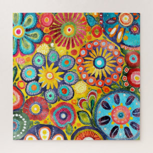 Funky Flowers Puzzel