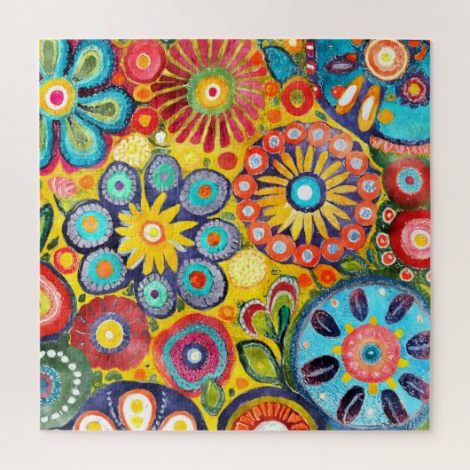 Funky Flowers Puzzel (Verticaal)