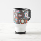Funky Flowers Retro Patter Reisbeker (Voorkant rechts)