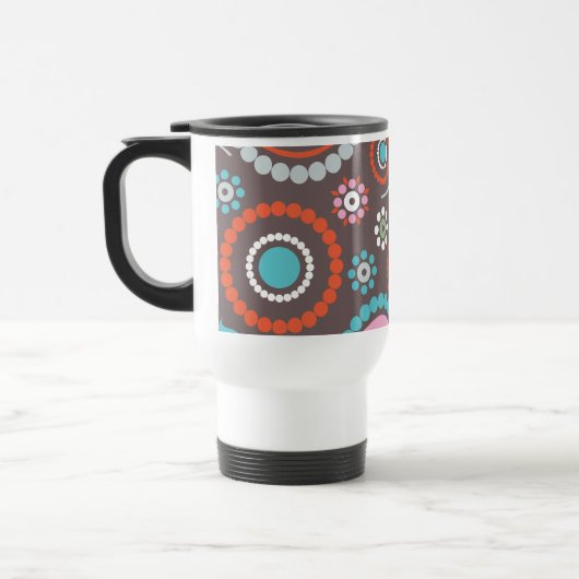 Funky Flowers Retro Patter Reisbeker (Links)