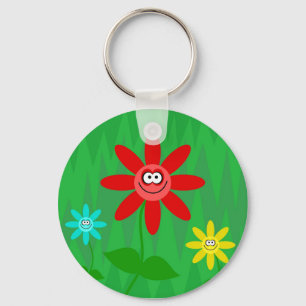 Funky Flowers Sleutelhanger