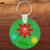 Funky Flowers Sleutelhanger (Voorkant)